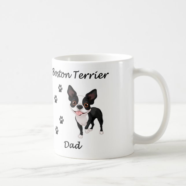 Boston Terrier Dad Coffee Mug (Right)