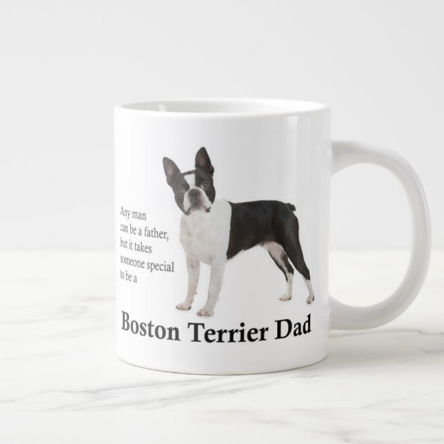 Boston Terrier Dad Jumbo Mug (Right)