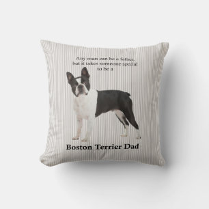 Boston Terrier Dad Pillow