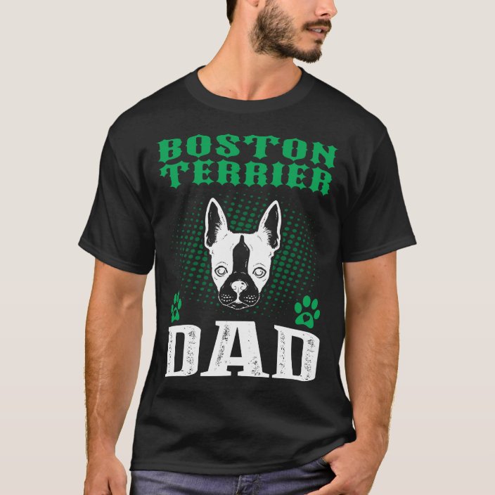 boston terrier dad t shirt