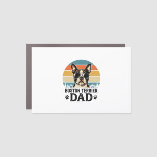 Boston Terrier Dad Vintage Dog Lover Design_1 Car Magnet