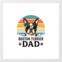 Boston Terrier Dad Vintage Dog Lover Design_1