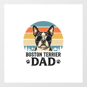 Boston Terrier Dad Vintage Dog Lover Design_1 Floor Decals