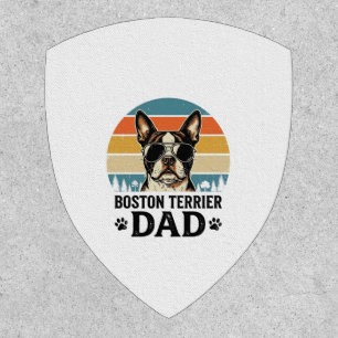 Boston Terrier Dad Vintage Dog Lover Design_1 Patch