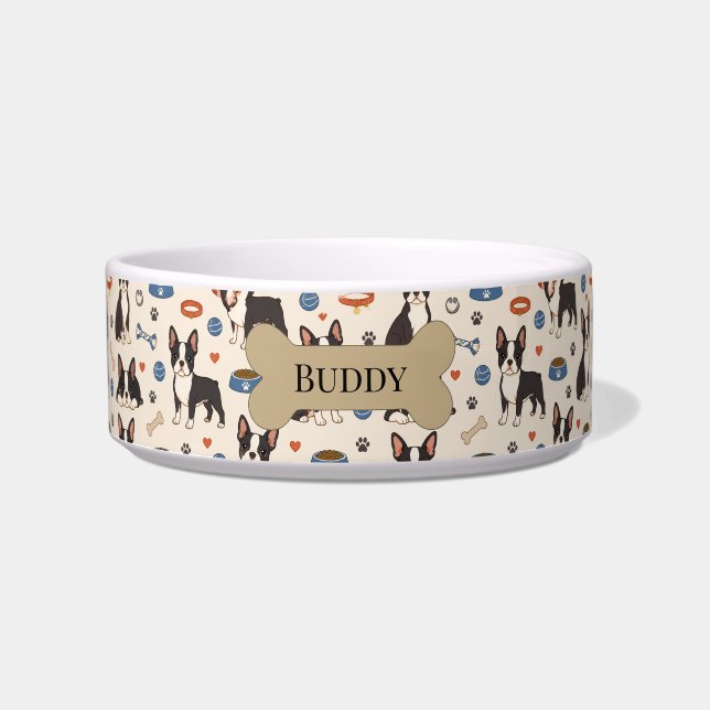 Boston Terrier Design Bowl (Front)