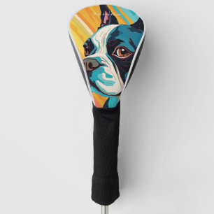 Boston Terrier Dog 004 - Bruno Pokopen Golf Head Cover