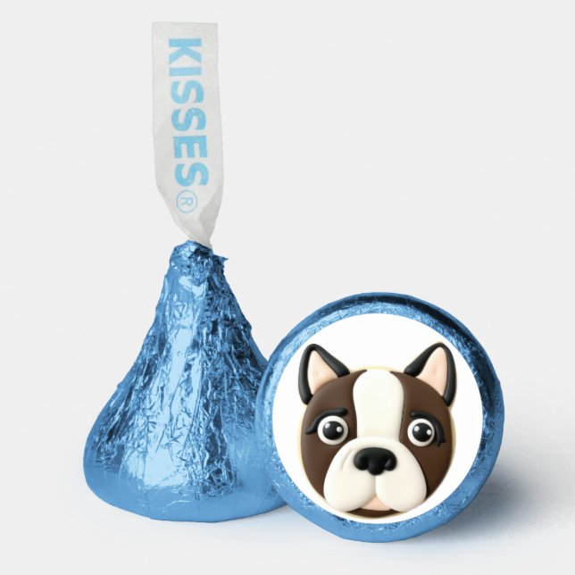 Boston Terrier Dog 3D Inspired Hershey®'s Kisses® (Front)