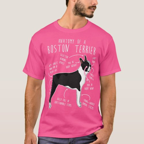 Boston Terrier Dog Anatomy T_Shirt
