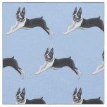 Boston Terrier Dog Art Fabric