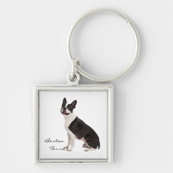 Boston Terrier Dog Beautiful Photo Custom  Gift Keychain by roughcollie at Zazzle