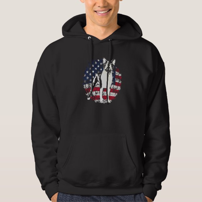 Boston Terrier Dog Breed  60 Hoodie (Front)