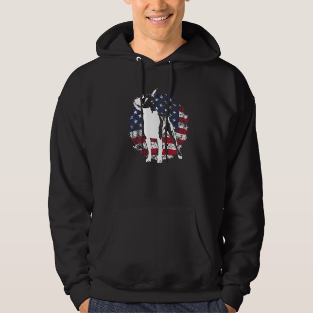 Boston Terrier Dog Breed  64 Hoodie (Front)