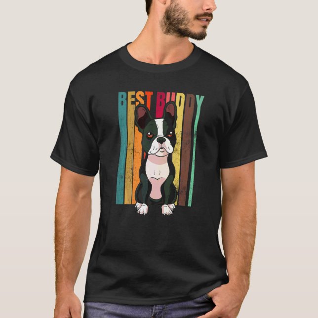 Boston Terrier Dog Breed  86 T-Shirt (Front)