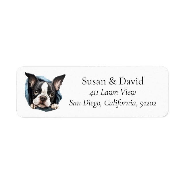 Boston Terrier Dog Breed Pet Lovers Label (Front)