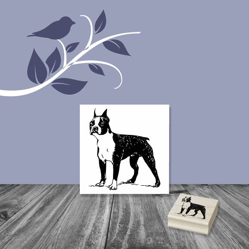 Boston Terrier Dog Breed Rubber Stamp