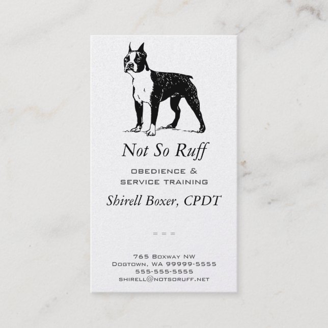 Boston Terrier Dog Business Business Card (Front)