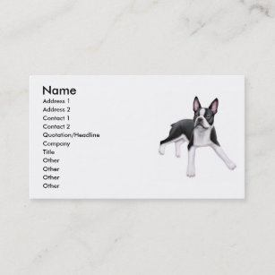 Boston Terrier Dog Business Card