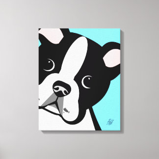 Boston Terrier Dog Canvas Print