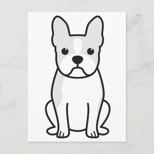 Boston Terrier Dog Cartoon Postcard