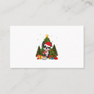 Boston Terrier Dog Christmas Is Gift Coffee Light Business Card