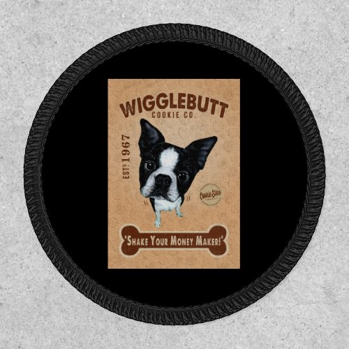 Boston Terrier Dog Cookie Lover Lovely Wigglebutt Patch