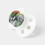 Boston Terrier Dog Cute Puppy Animal Head Photo . Pacifier (Front Right)