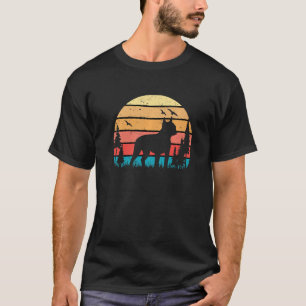 Boston Terrier Dog Cute Puppy Retro Sunset T-Shirt