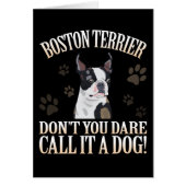 Boston Terrier Dog Don't You Dare Call It A Dog (Front)