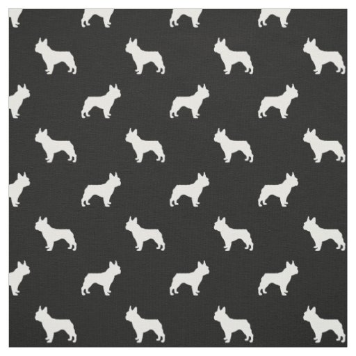 Boston Terrier dog fabric - black and white