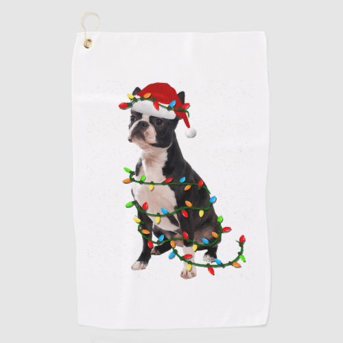 Boston Terrier Dog Golf Towel