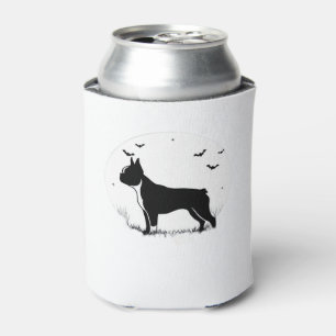 Boston Terrier Dog � Halloween Moon Silhouette Ove Can Cooler