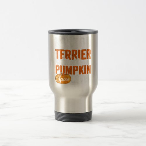 Boston Terrier Dog Halloween Pumpkin Apparel Travel Mug