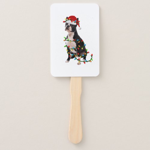 Boston Terrier Dog Hand Fan