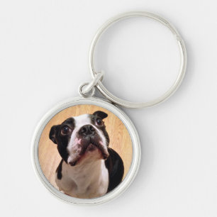 Boston Terrier Dog Keychain