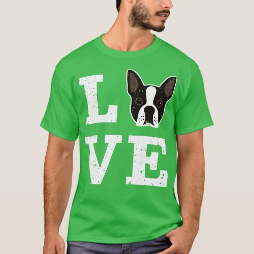 Boston Terrier Dog Love 1 T_Shirt