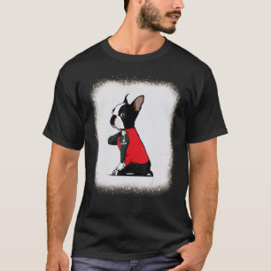 Boston Terrier Dog Love R Dad Mom Boy Girl Leopard T-Shirt