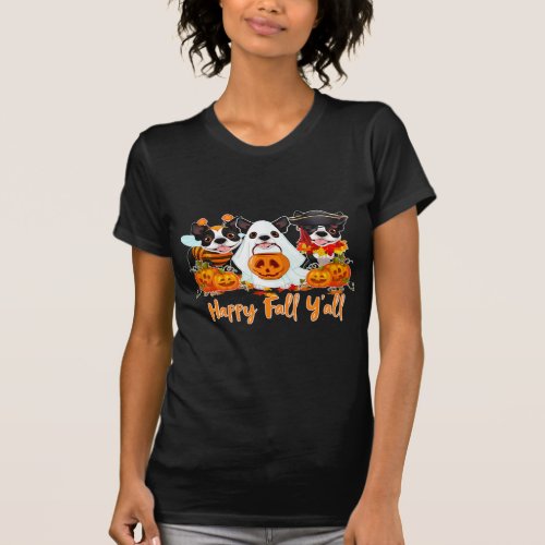 Boston terrier dog lover Halloween costum T_Shirt