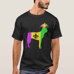 Boston Terrier Dog Lover Mardi Gras Carnival Party T-Shirt