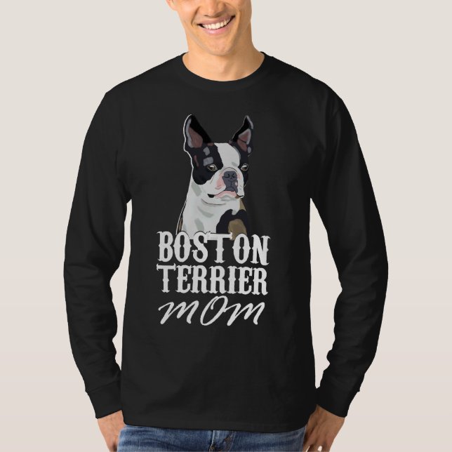 Boston Terrier Dog Mom Fitted Scoop T-Shirt (Front)