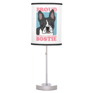 Boston Terrier Dog Mom Of A Bostie Table Lamp