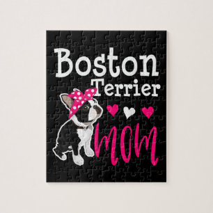 Boston Terrier Dog Mom Owner Cute Funny Jigsaw Puzzle