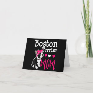 Boston Terrier Dog Mom Owner Cute Funny Letterpress Thank You Card
