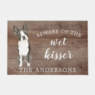 Boston Terrier Dog Personalized Door Mat