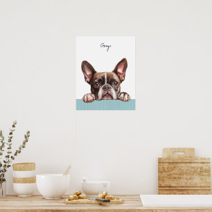 Boston Terrier Dog Personalized Print