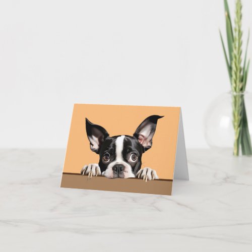 Boston Terrier Dog Pet Notecard or Thank you Card