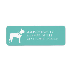 Boston Terrier Dog Puppy Label