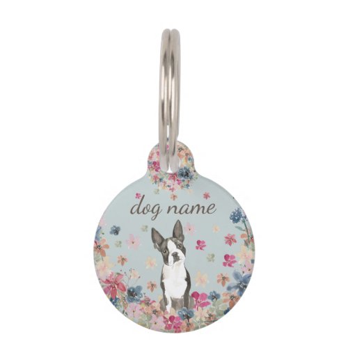 Boston Terrier Dog Puppy Pet ID Tag