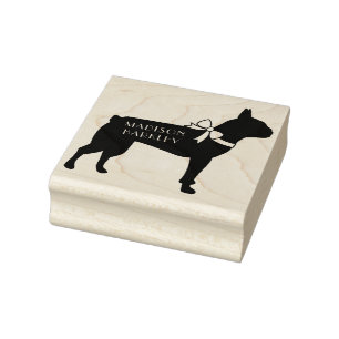 Boston Terrier Dog Puppy Rubber Stamp
