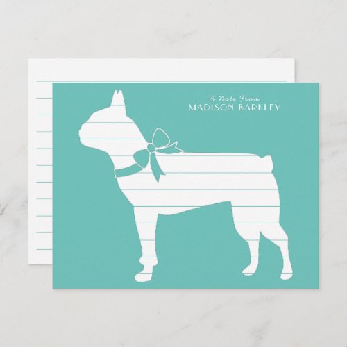 Boston Terrier Dog Puppy Thank You Card