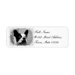 Boston Terrier Dog Return Address Label